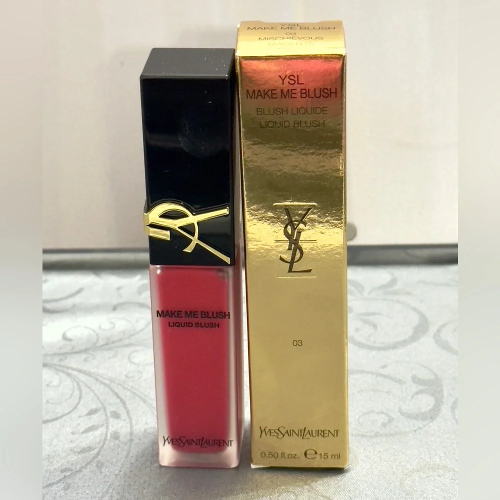NIB YSL Make Me Blush Liquid Blush in Shade 03 Mischievious Magenta